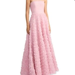 Zac Posen Elegant Pink Strapless Gown